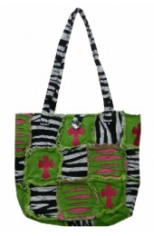 Patch Work Tote Bag-CPP9002 /LIME